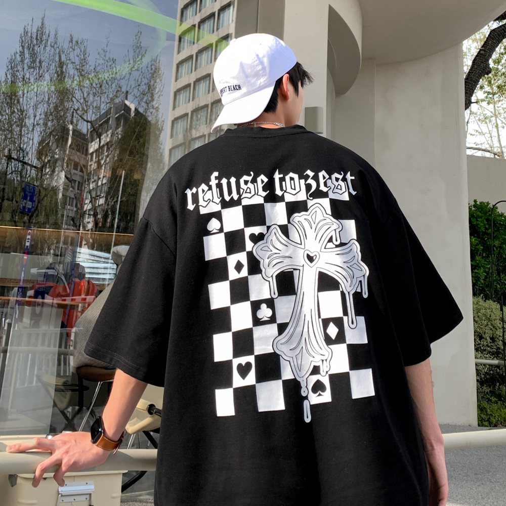 เสื้อยืดผู้ชายอ้วน S-5XL(อกเสื้อ39-51นิ้ว)