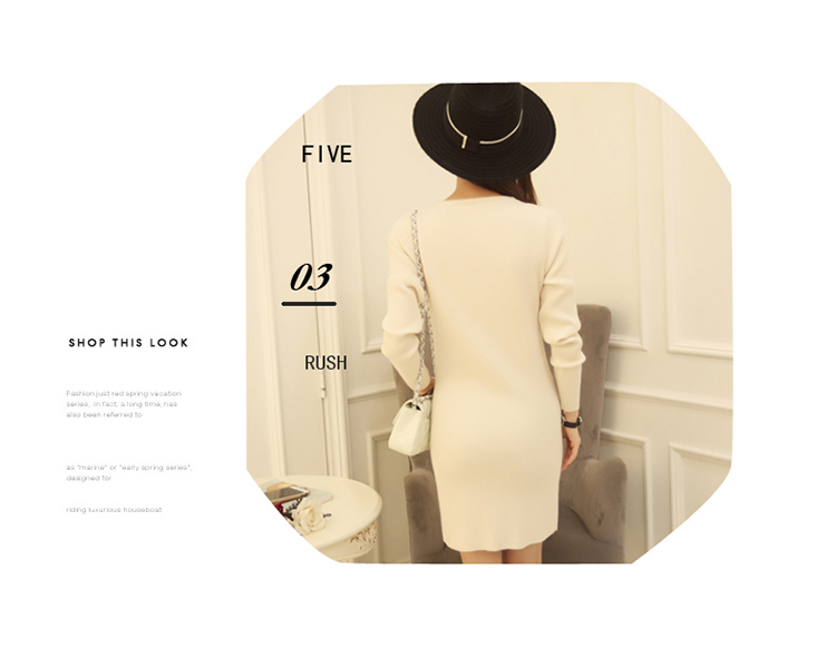 เสื้อไหมพรม ตัวยาว ผ้าร่อง คอวี พร้อมส่ง