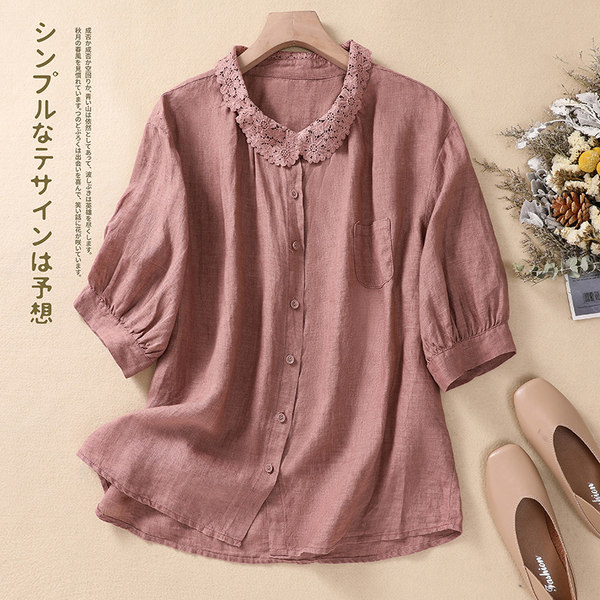 เสื้อลินิน แบบเสื้อสวยๆ เสื้อผ้าฝ้ายลินิน เสื้อเชิ้ตผ้าลินิน BY LININ