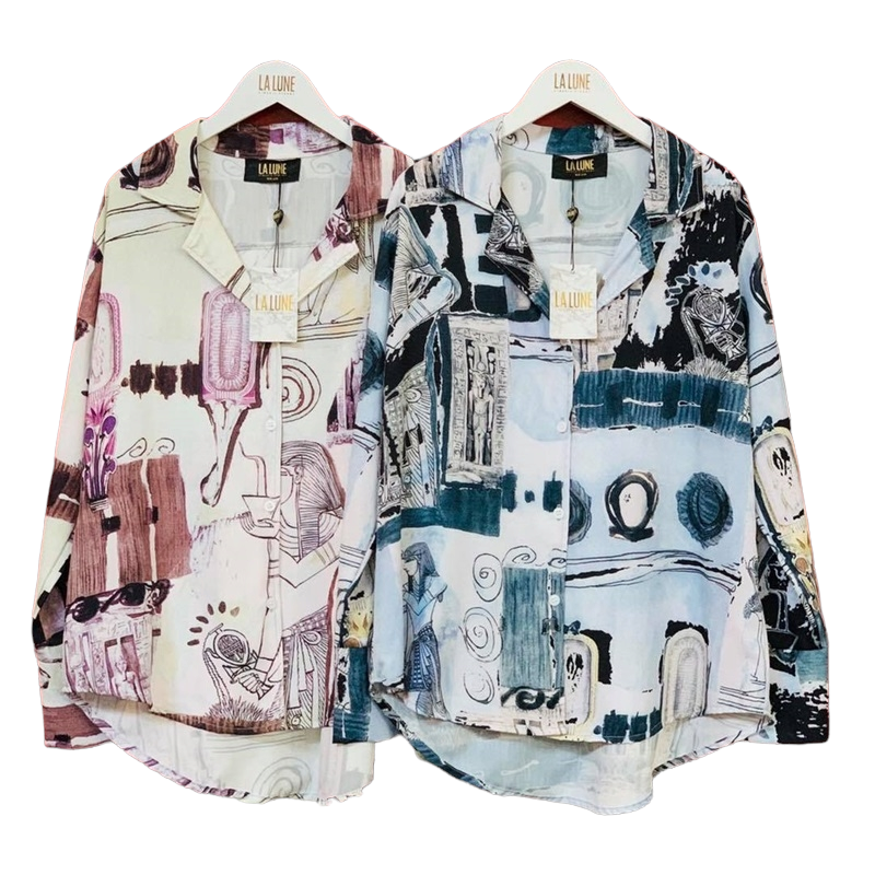 Blouse3870 เสื้อเชิ้ตแขนยาว กระดุมหน้า(แกะได้) แขนยาวกระดุมข้อมือ ผ้าชีฟองเนื้อหนานิ่มใส่สบาย งานสวยแมทช์กับอะไรก็เข้า ใส่เที่ยว/ใส่ทำงานได้
