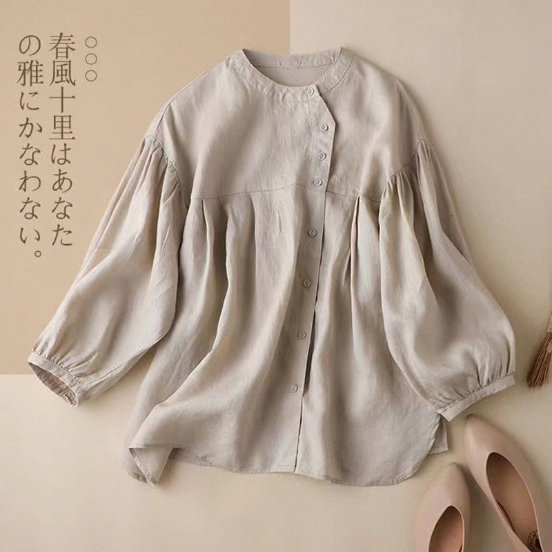เสื้อลินิน เสื้อผ้าฝ้ายลินิน เสื้อเชิ้ตผ้าลินิน BY Zimo