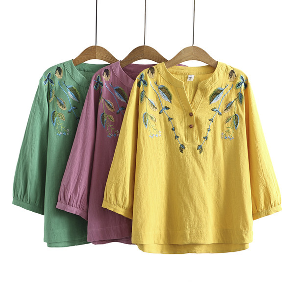เสื้อลินินสไตล์ผู้ใหญ่ เสื้อคุณแม่ เสื้อผู้ใหญ่ แบรนด์ LININ