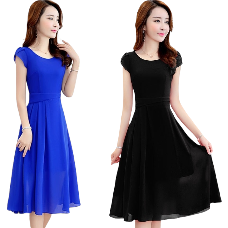 Dress4541 ชุดเดรสยาวทรงสวย ช่วงเอวเข้ารูป ซิปข้างใส่ง่าย มีซับในอย่างดี งานเนี้ยบคัตติ้งดีงาม ทรงเป๊ะผ้าเกรดพรีเมียมดูสวยแพง ใส่ได้ทุกโอกาส มี 2 สี น้ำเงิน, ดำ