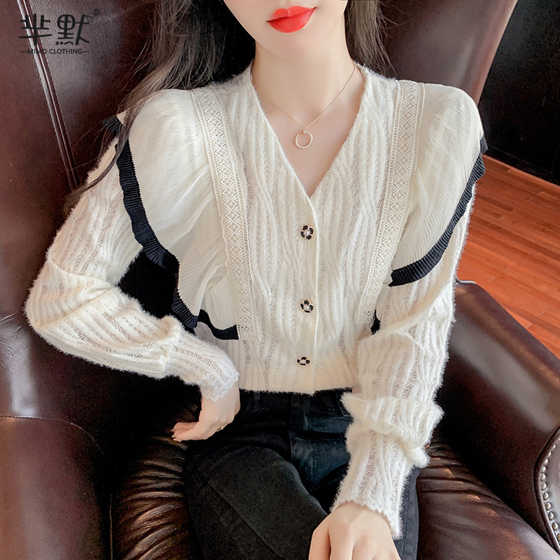 เสื้อลูกไม้ เสื้อเชิ้ตแขนยาว