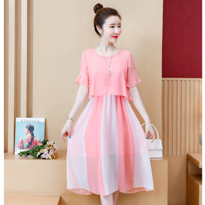 เดรสคนอ้วน เดรสชีฟองคนอ้วน By White Sugar Plus Size