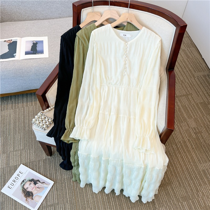 เดรสสาวอวบ มีไซส์ L-4XLอกเสื้อ 38-47 นิ้ว ใส่ได้ทั้งสาวหุ่นดีน่ารักจนถึงสาวอวบพลัสไซส์ จัดส่งฟรี! ทักแชทสั่งซื้อ