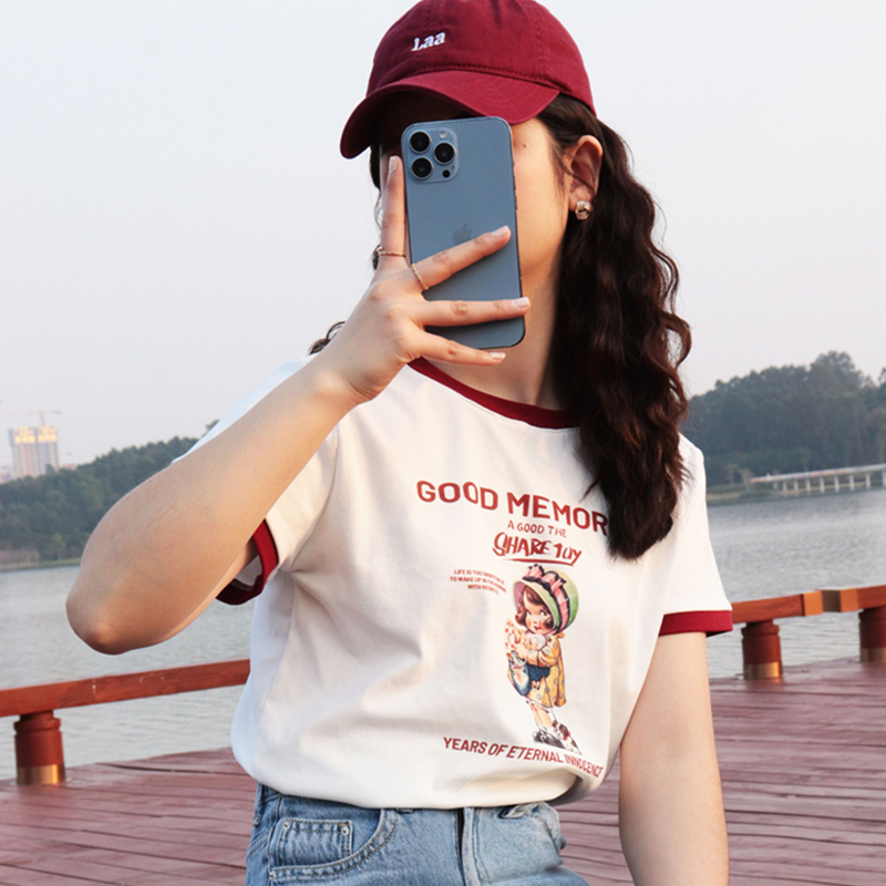เสื้อผ้าวัยรุ่นเกาหลี เสื้อยืดวัยรุ่นผู้หญิง มีขนาด S M L XL