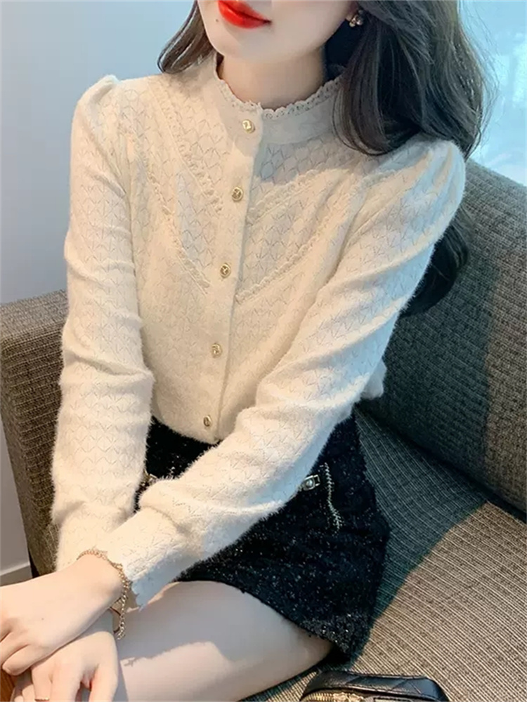 เสื้อลูกไม้ เสื้อเชิ้ตแขนยาว