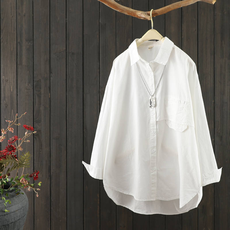 แบบเสื้อสวยๆ เสื้อผ้าฝ้ายลินิน เสื้อเชิ้ตผ้าลินิน