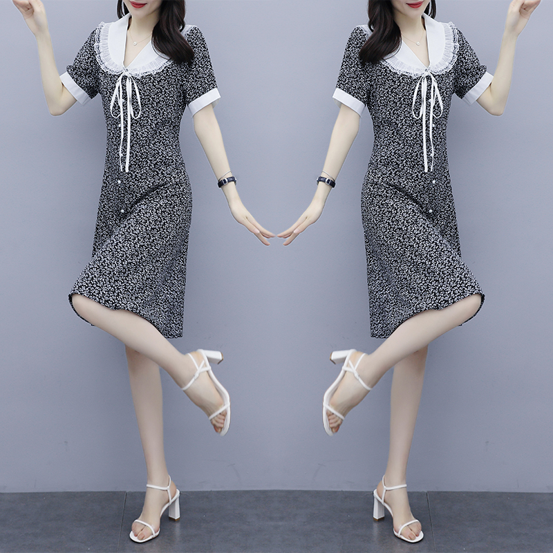 เดรสแขนสั้น มีไซส์ L-5XLอก 38-48 นิ้ว ใส่ได้ทั้งสาวหุ่นดีน่ารักจนถึงสาวอวบพลัสไซส์