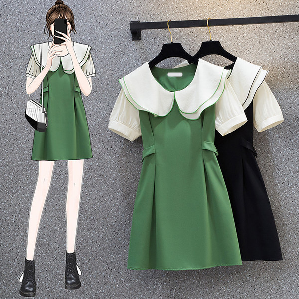 เดรสคนอ้วน เดรสสาวอวบ ชุดเดรสคนอ้วนวัยรุ่น BY PLUS SIZE Girl