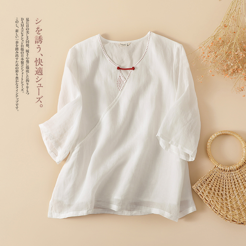 เสื้อลินิน เสื้อผ้าฝ้ายลินิน เสื้อเชิ้ตผ้าลินิน BY Zimo
