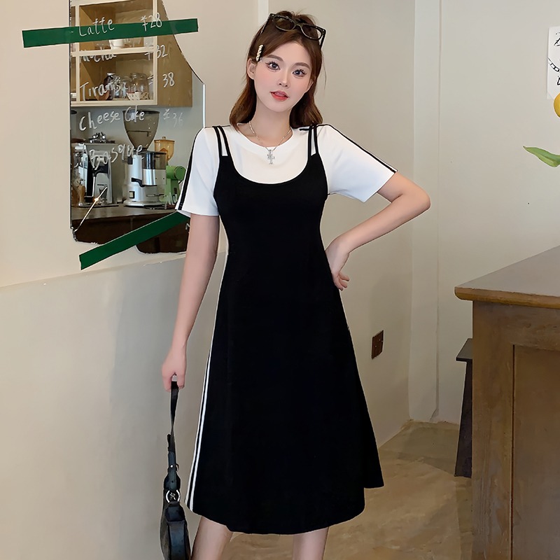เดรสแขนสั้น มีไซส์ L-4XLอก 38-47 นิ้ว ใส่ได้ทั้งสาวหุ่นดีน่ารักจนถึงสาวอวบพลัสไซส์ จัดส่งฟรี! ทักแชทสั่งซื้อ
