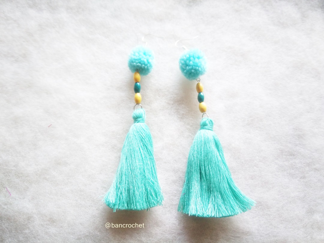 ต่างหูถักโครเชต์ crochet earrings