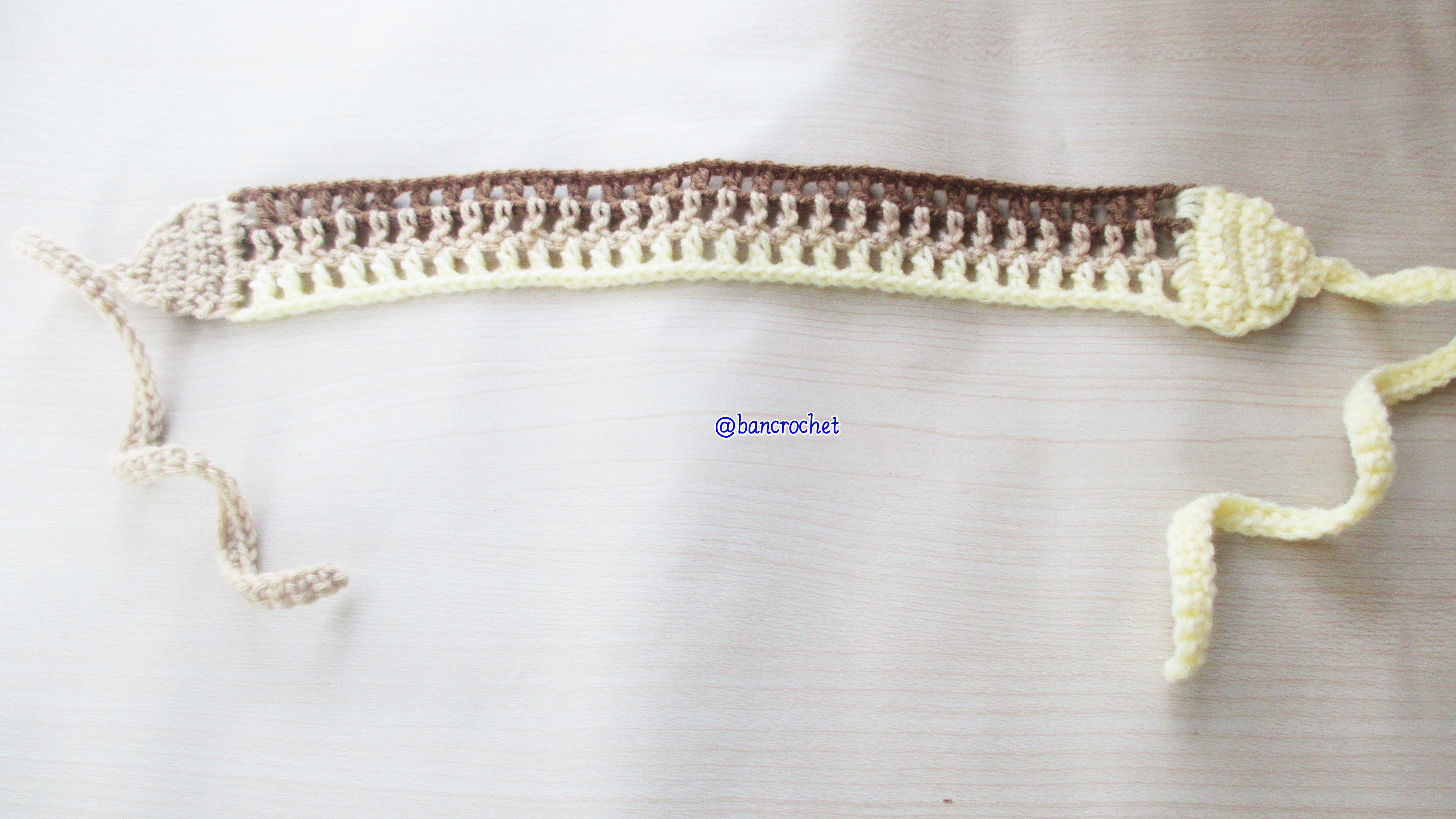 Bancrochet ที่คาดผมถักโครเชต์ สลับสีสดใส Crochet Headband หลากสี 1-1.5*13 inch