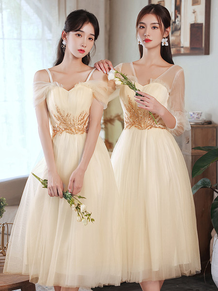 ชุดเพื่อนเจ้าสาวสีครีม