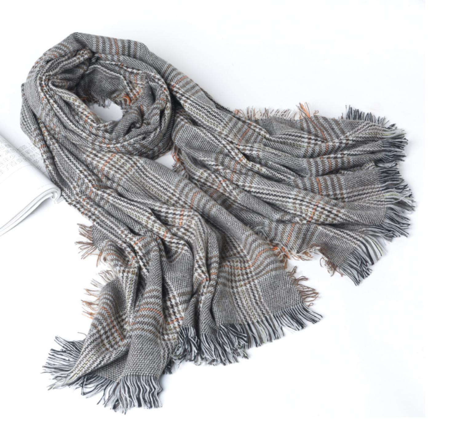 ผ้าพันคอกันหนาว ลายสก๊อต ผืนใหญ่ เนื้อนุ่ม สไตล์เกาหลี พร้อมส่ง same pic