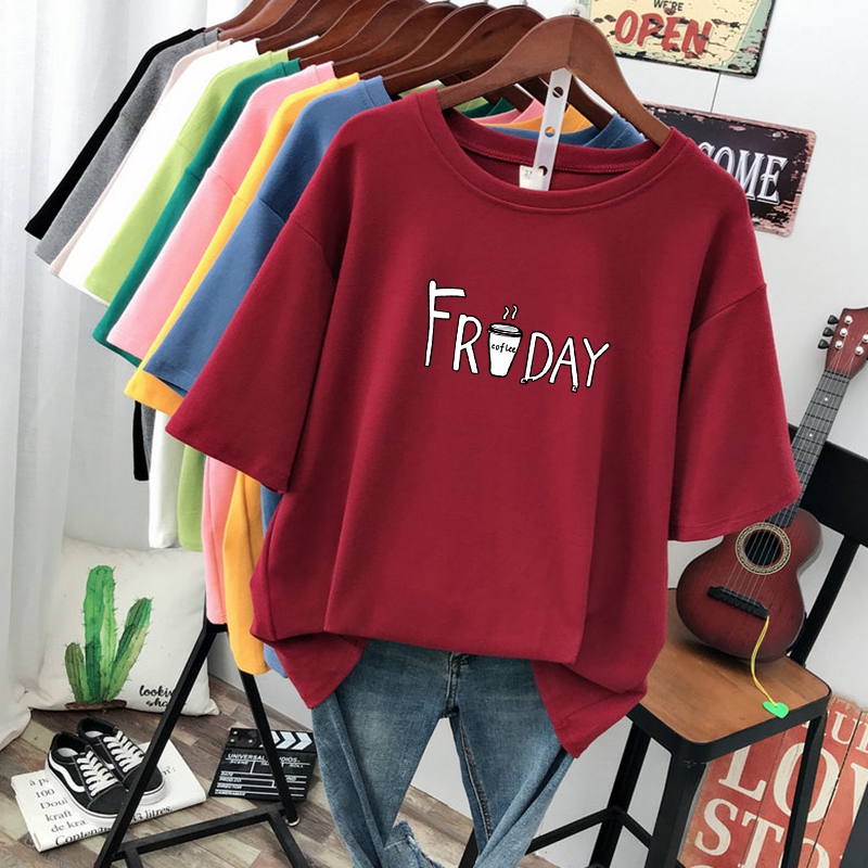 เสื้อยืดคอตตอน สกรีนลายน่ารัก มีหลากหลายสี ส่งฟรีทั่วไทย BY JIMIAO