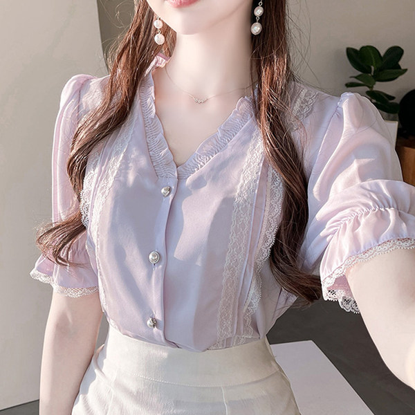 เสื้อชีฟองเกาหลี เสื้อชีฟองสวยๆ