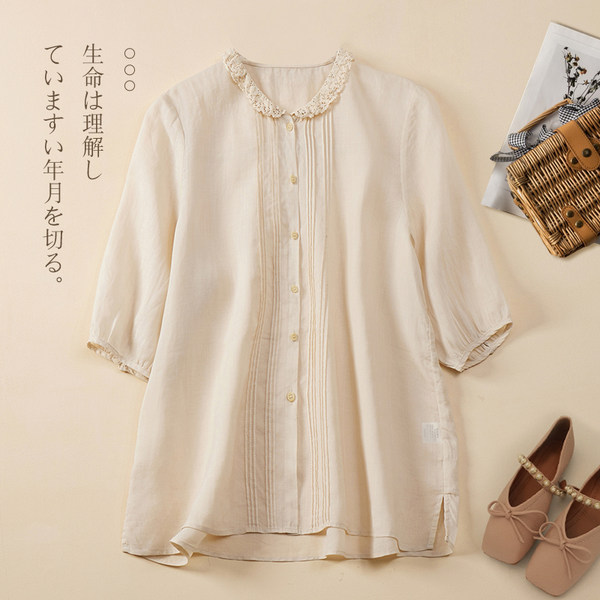 เสื้อลินิน แบบเสื้อสวยๆ เสื้อผ้าฝ้ายลินิน เสื้อเชิ้ตผ้าลินิน BY LININ