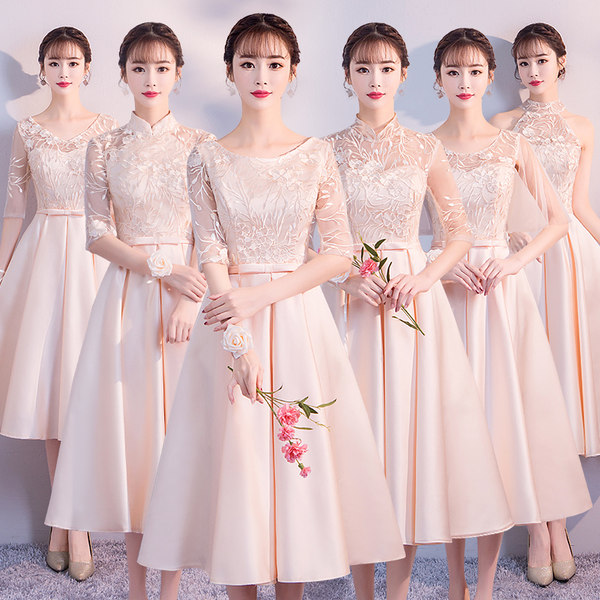 ชุดเพื่อนเจ้าสาวสีครีม ชุดเพื่อนเจ้าสาว ชุดไปงานแต่งงาน