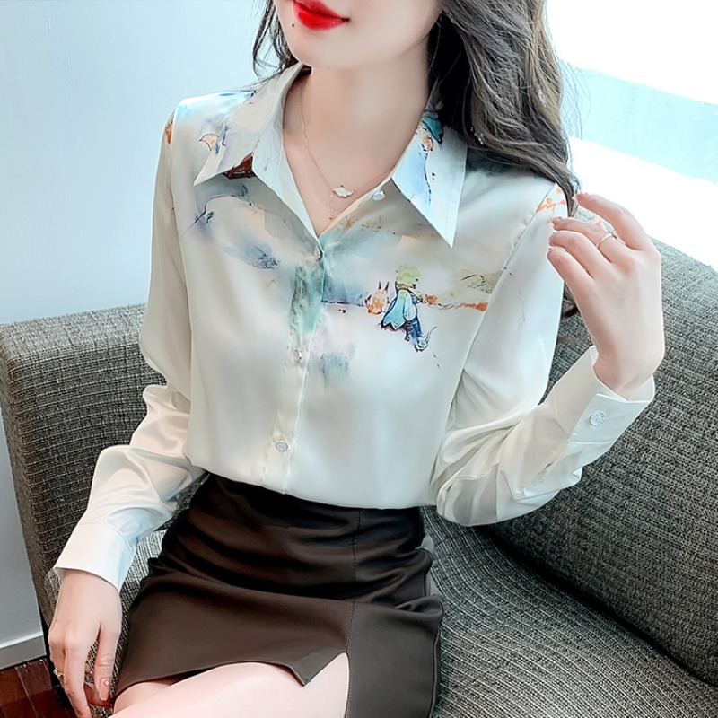 เสื้อเชิ้ตผู้หญิงแขนยาว เสื้อเชิ้ตผู้หญิงใส่ทํางาน 390 บาทต่อชิ้น ฟรีค่าจัดส่ง
