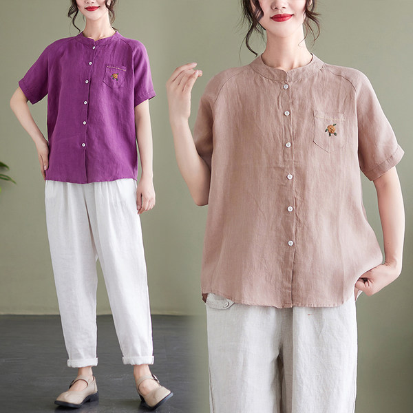 เสื้อลินิน เสื้อผ้าฝ้ายลินิน เสื้อเชิ้ตผ้าลินิน