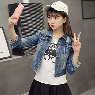 เสื้อแจ็คเก็ตยีนส์ เสื้อยีนส์ผู้หญิงเทห์ๆ