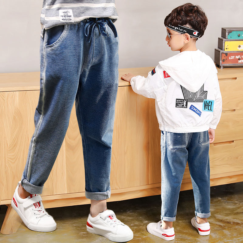 กางเกงยีนส์เด็ก กางเกงเด็กผู้ชาย กางเกงยีนส์ กางเกงขายาวเด็ก กางเกงเด็ก 5-13ปี