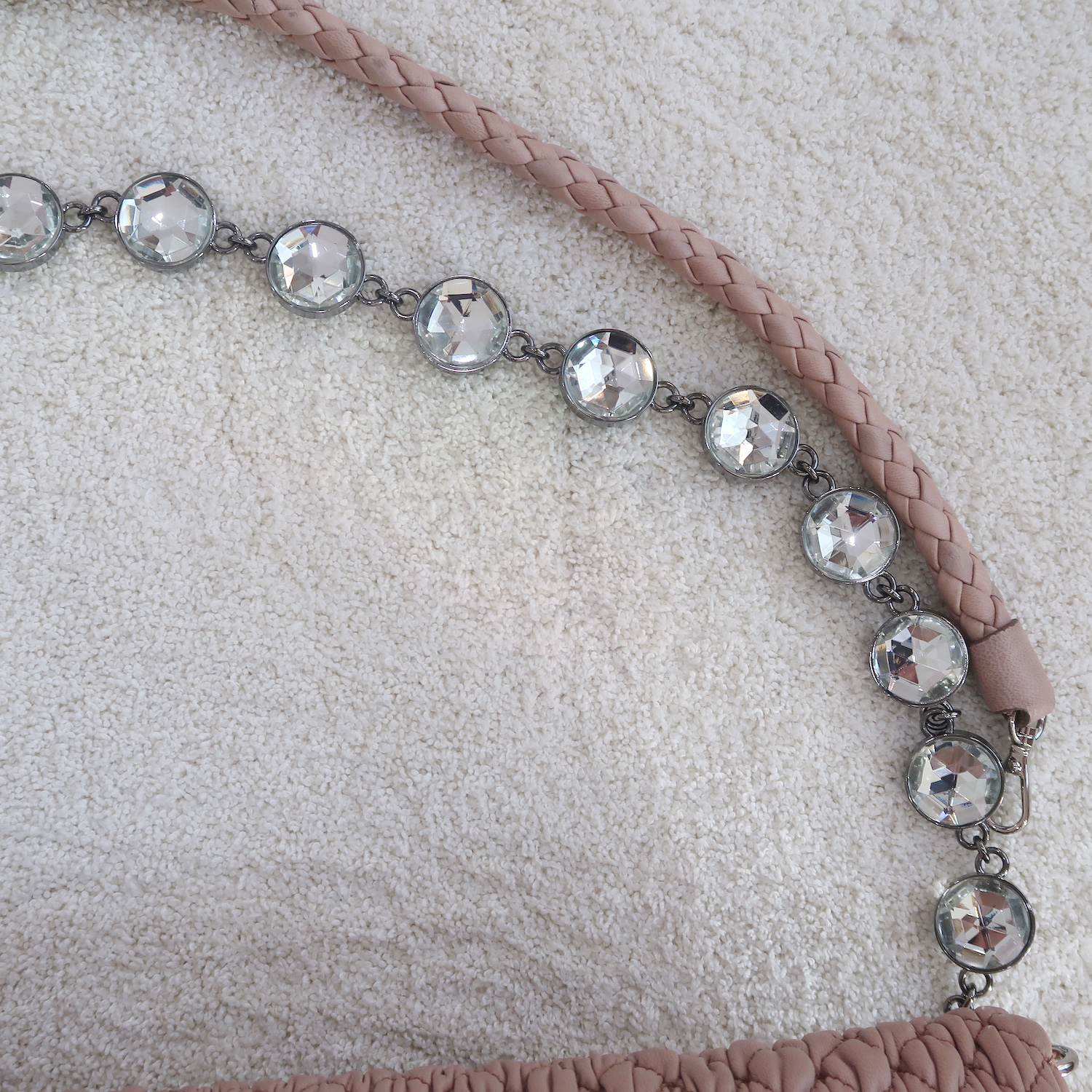 Miu Miu Cameo Matelasse Large Crystal Clutch