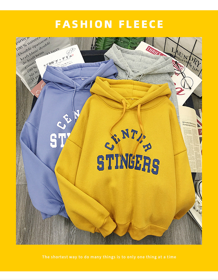 เสื้อกันหนาวฮู้ดดี้ แฟชั่นเกาหลี สกรีนลายน่ารัก ผ้าเนื้อนุ่ม ด้านในเป็นผ้าสำลี กันหนาวได้จ้า พร้อมส่ง งานจริงในภาพสุดท้าย