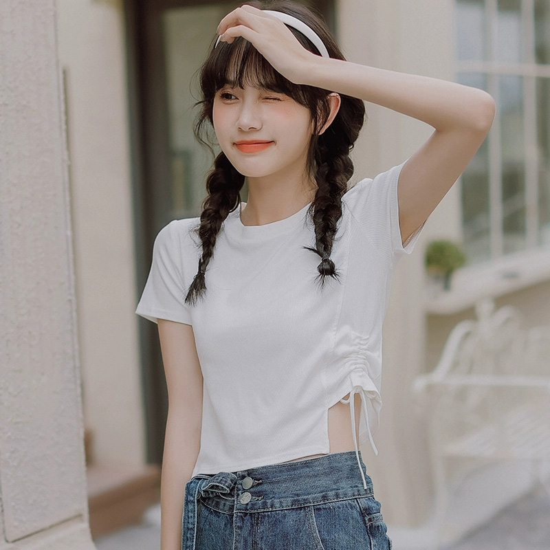 เสื้อผ้าวัยรุ่นเกาหลี เสื้อยืดวัยรุ่นผู้หญิง มีขนาด S M L XL