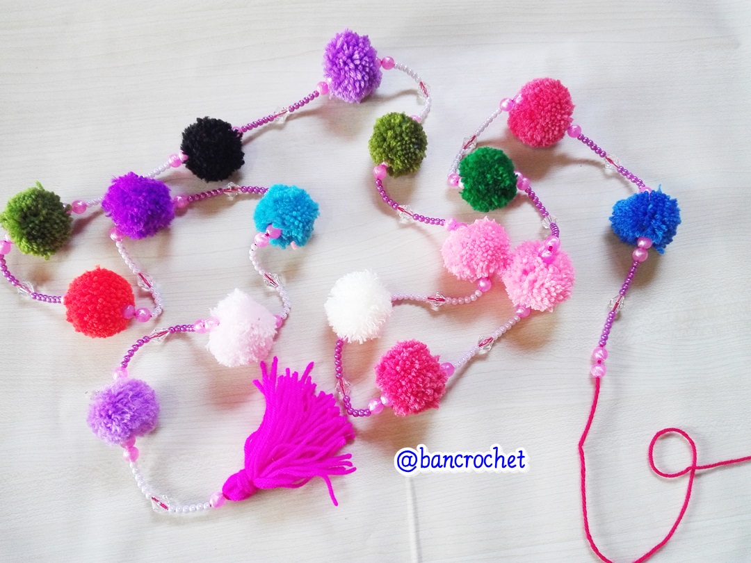 Bancrochet ม่านประตูโครเชต์ มู่ลี่ฉากกันห้อง crochet door hanging หลากสี 160 cm