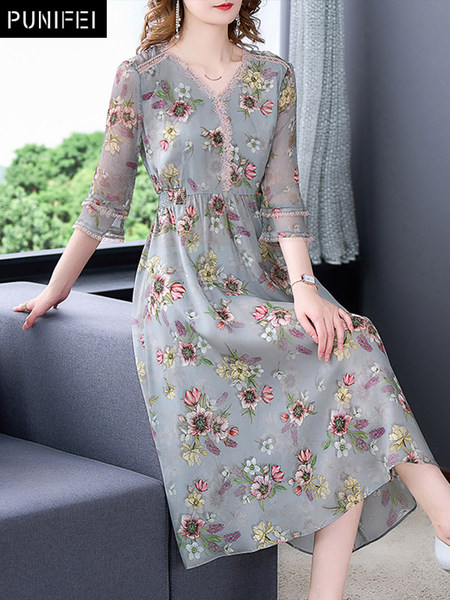 เดรสวัยผู้ใหญ่40-60ปี เดรสคุณแม่ ชุดเดรสทำงานวัยผู้ใหญ่ แบรนด์ MAMA DRESS