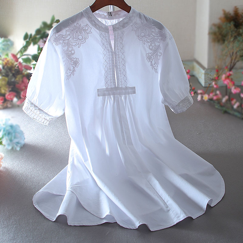 เสื้อลินิน เสื้อผ้าฝ้ายลินิน เสื้อเชิ้ตผ้าลินิน ปักลายสวยๆด้วยด้าย สไตล์VINTAGE BY Dreamroom