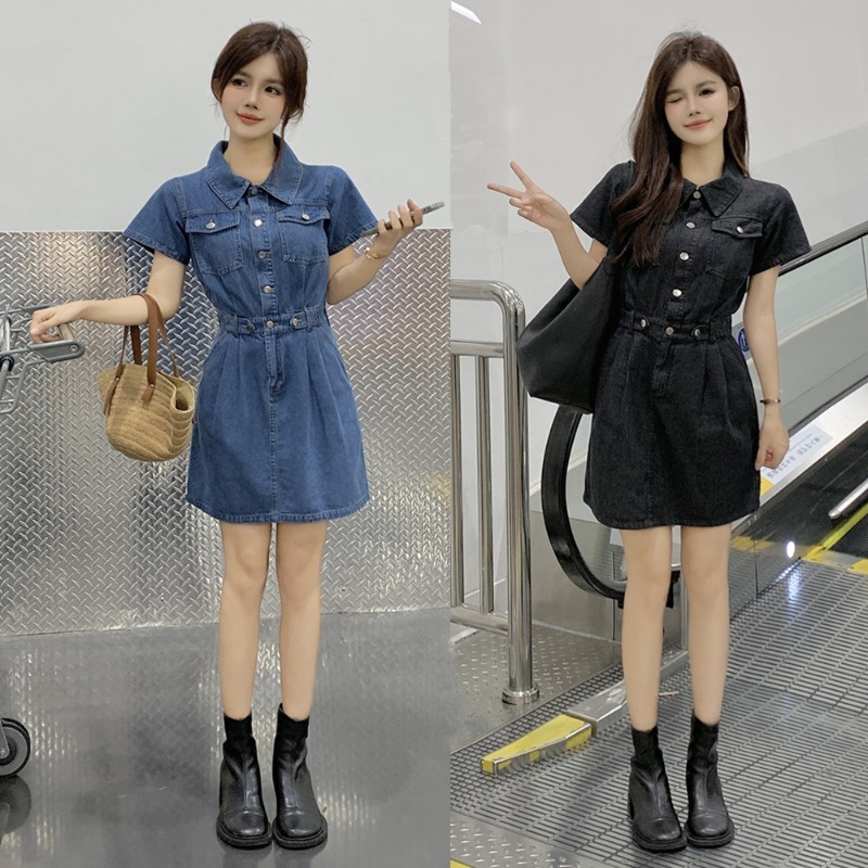 เดรสแขนสั้น มีไซส์ L-4XLอก 38-47 นิ้ว ใส่ได้ทั้งสาวหุ่นดีน่ารักจนถึงสาวอวบพลัสไซส์ จัดส่งฟรี! ทักแชทสั่งซื้อ