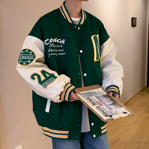 เสื้อแจ็คเก็ตเบสบอล เสื้อคลุม เสื้อแขนยาวสไตล์เกาหลี