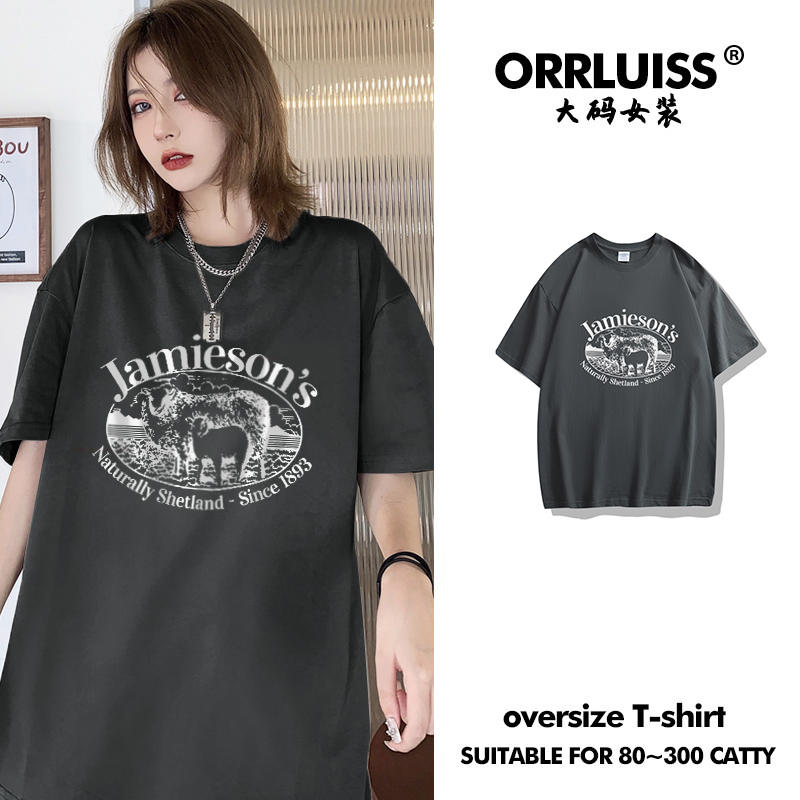 เสื้อโอเวอร์ไซส์เกาหลี เสื้อยืดพลัสไซส์ เสื้อยืดคนอ้วน เสื้อยืดโอเวอร์ไซส์ผู้หญิง