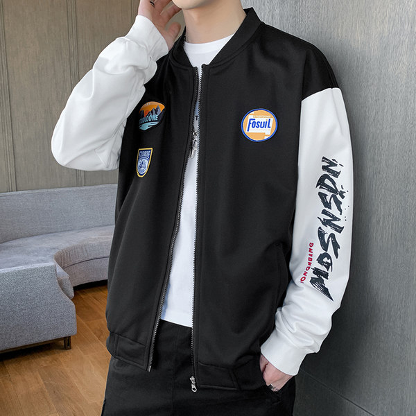 เสื้อแจ็คเก็ตเบสบอล เสื้อคลุม เสื้อแขนยาวสไตล์เกาหลี