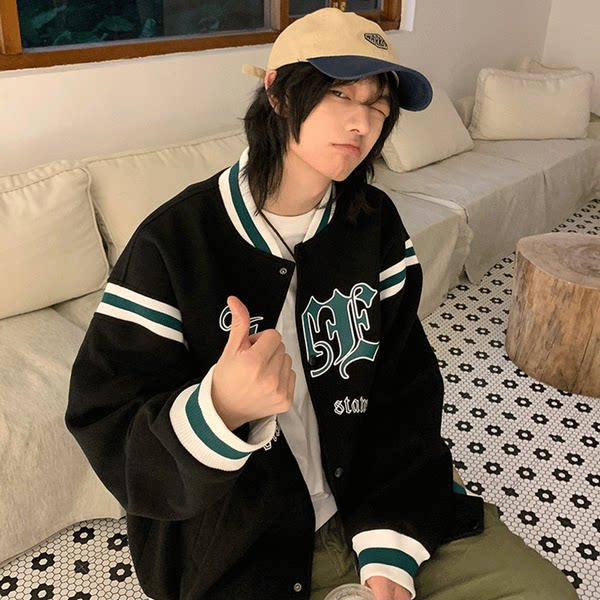 เสื้อแจ็คเก็ตเบสบอล เสื้อคลุม เสื้อแขนยาวสไตล์เกาหลี