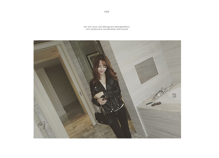 แจ็คเก็ตหนัง ทรงสวย เท่ ดูดี เก๋ไก๋ พร้อมส่งเลยจ้า black