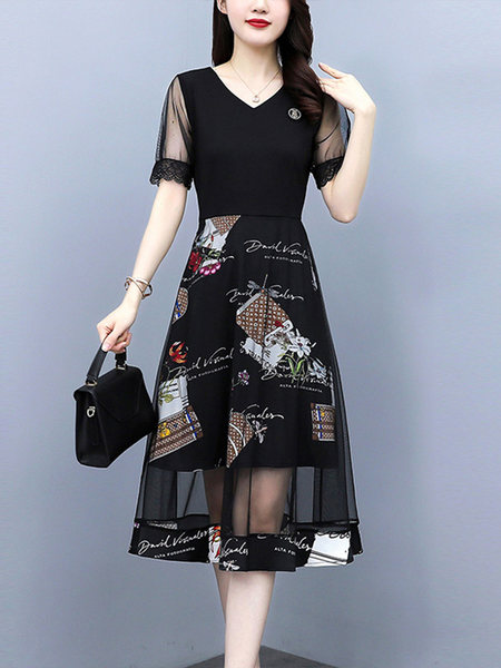 เดรสวัยผู้ใหญ่40-60ปี เดรสคุณแม่ ชุดเดรสทำงานวัยผู้ใหญ่ แบรนด์ MAMA DRESS
