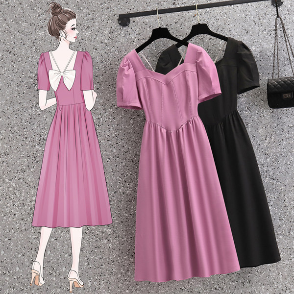 เดรสคนอ้วน เดรสสาวอวบ ชุดเดรสคนอ้วนวัยรุ่น BY PLUS SIZE Girl