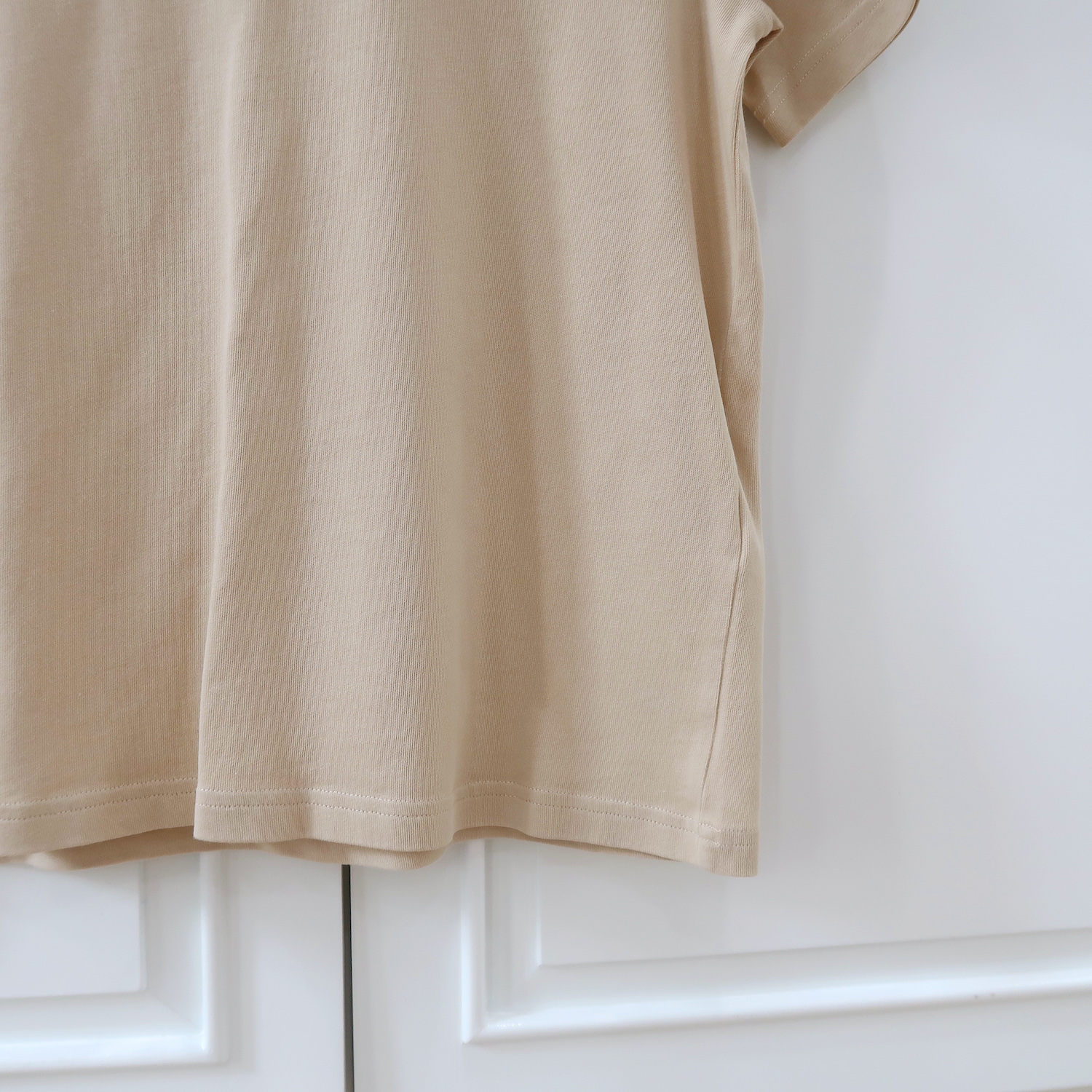 Ami Beige Cotton Logo T-Shirt