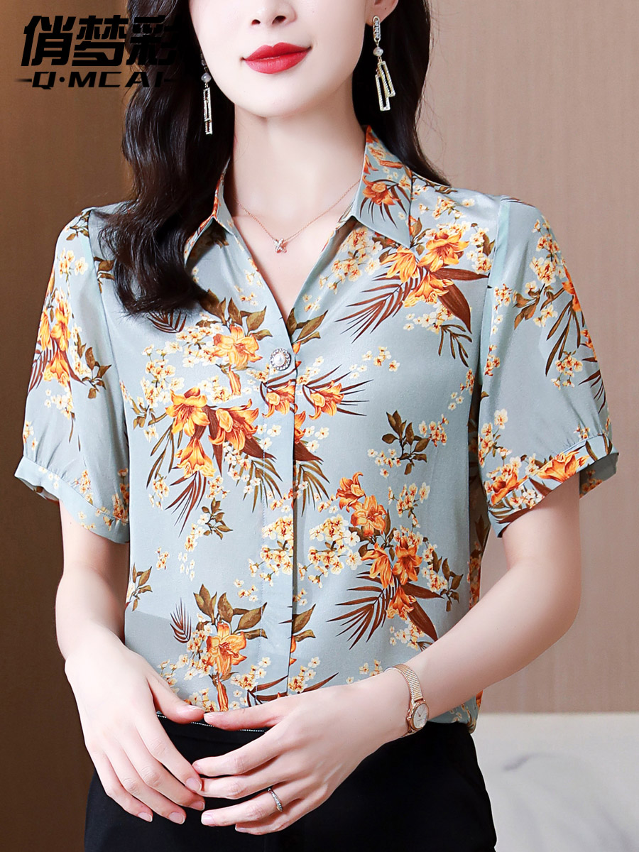 เสื้อชีฟอง เสื้อแฟชั่นสุภาพสตรีวัยผู้ใหญ่ มีไซต์ อก34นิ้ว-43นิ้ว