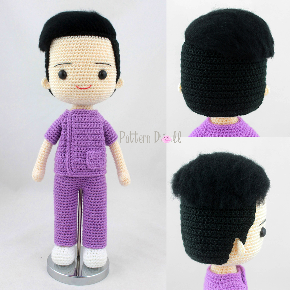 ตุ๊กตาถักชุดทันตแพทย์ชาย