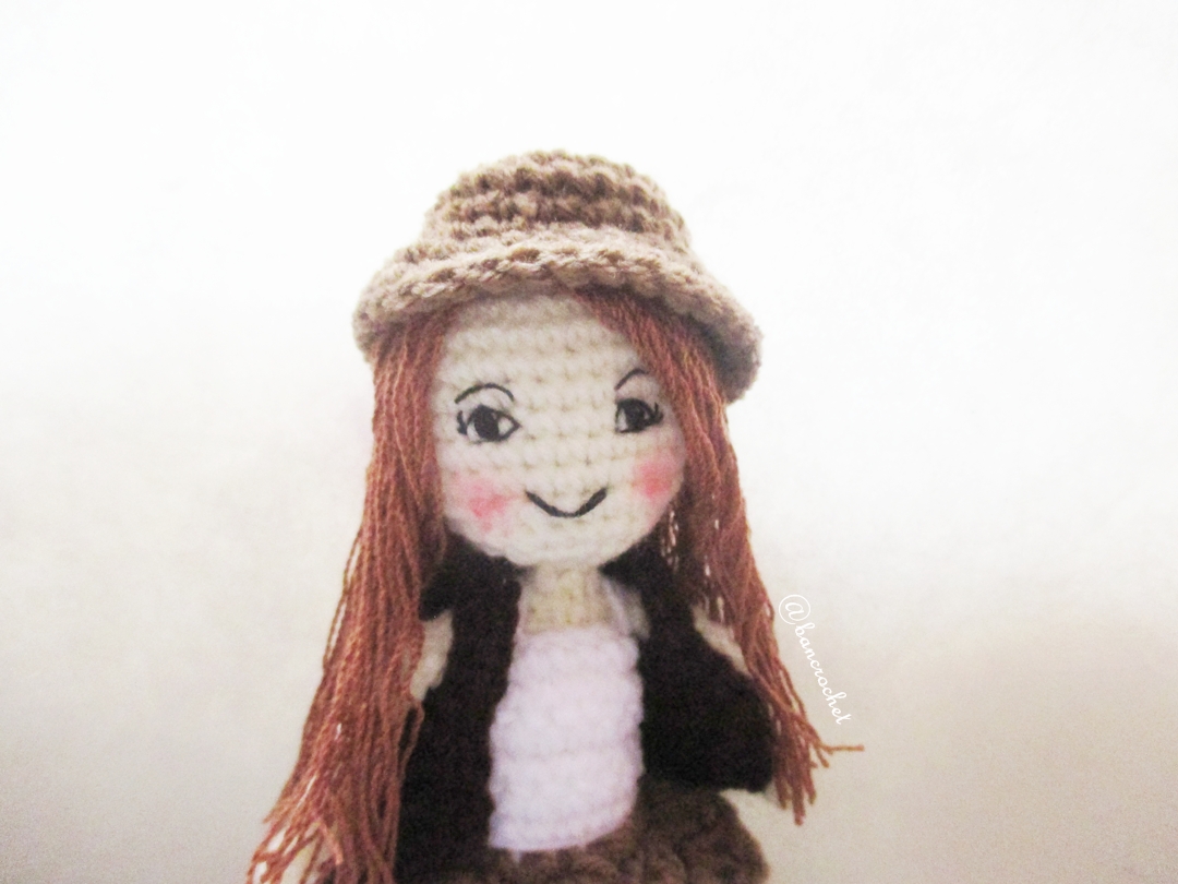 ตุ๊กตาเด็กผู้หญิงถัก ขนาด 7 นิ้ว girl amigurumi crochet dolls
