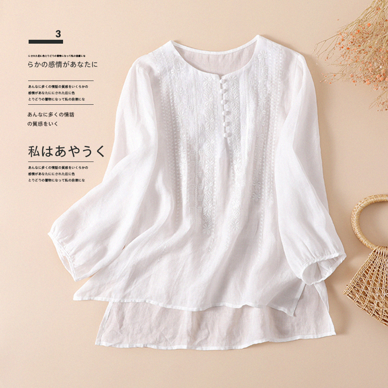 เสื้อลินิน เสื้อผ้าฝ้ายลินิน เสื้อเชิ้ตผ้าลินิน BY Zimo