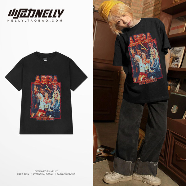 เสื้อยืดคอกลม ผู้ชาย เสื้อยืดผู้ชายเกาหลี เสื้อยืดเกาหลี แบรนด์ NELLY