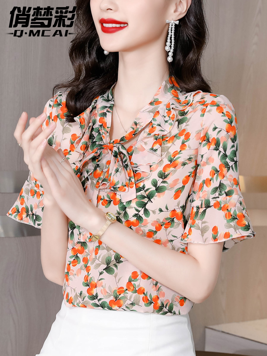 เสื้อชีฟอง เสื้อแฟชั่นสุภาพสตรีวัยผู้ใหญ่ มีไซต์ อก34นิ้ว-43นิ้ว